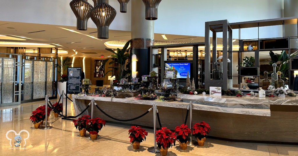 Hot Cocoa Bar at the JW Marriott during Christmas time. The JW Marriott is a pet friendly hotel as well.