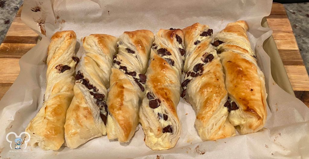 Here are my pastries cooling - I crowded the pan, next time I would use a bigger sheet pan.