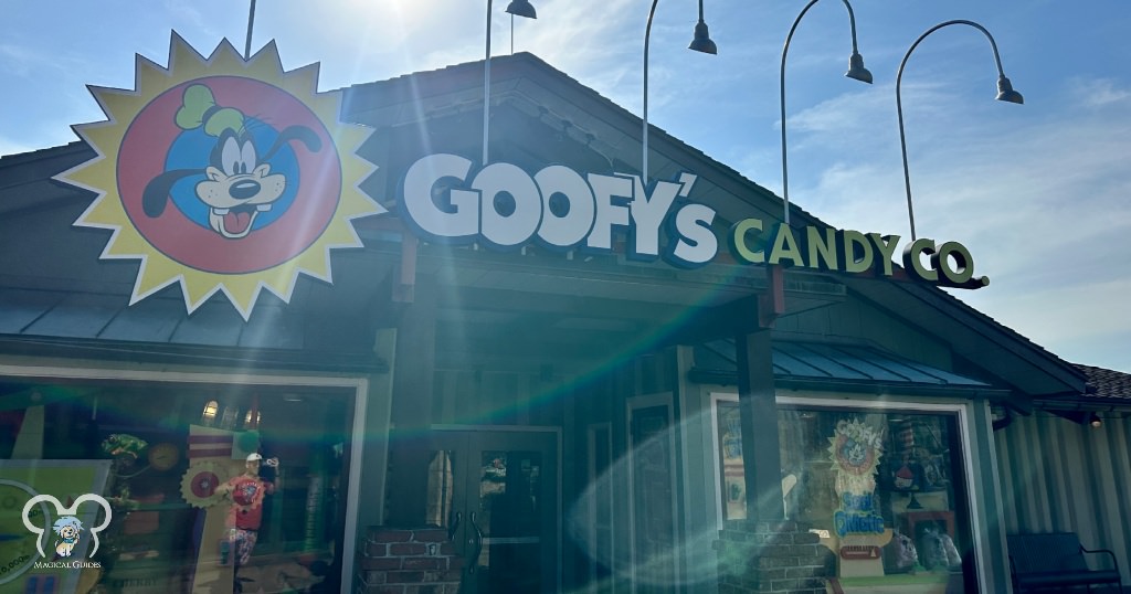 The Goofy Candy Company in Disney Springs has some delicious candy apples and frozen drinks.