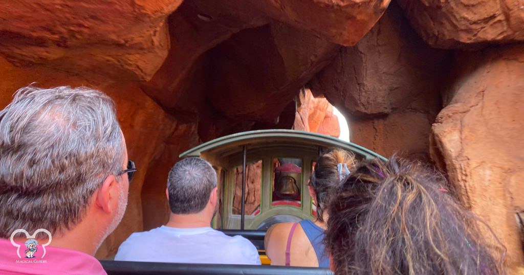 Riding in the third car on Big Thunder Mountain Railroad has a few twists, but not huge drops.