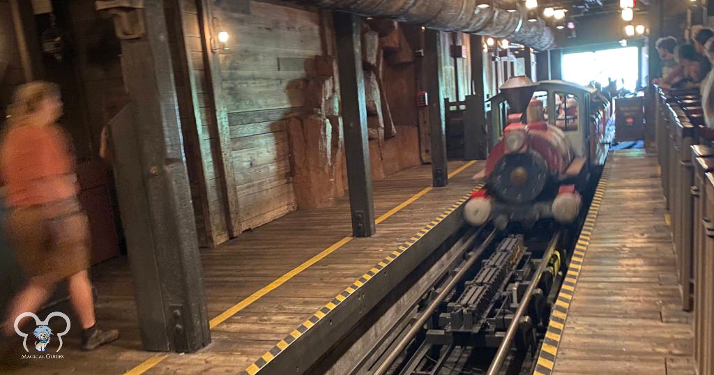 The train came into the station ready to let guests off and take more on the wildest ride in the wilderness!