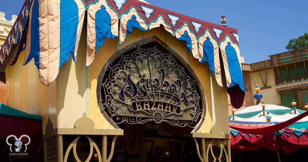 Agrabar Bazaar in Magic Kingdom across from the Magic Carpet Ride. This is where you can meet Jasmine and Aladdin.