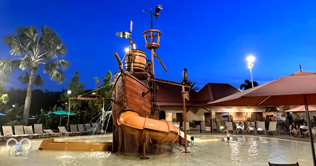 Disney's Caribbean Beach Resort Pool and Slide.