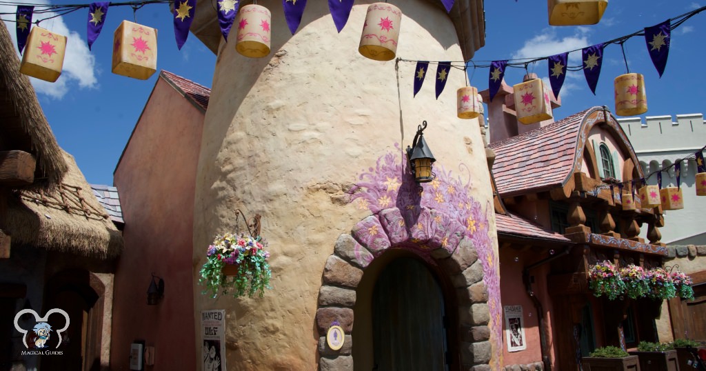 Rapunzel bathrooms in Magic Kingdom located between Fantasyland and Liberty Square. These are near the Haunted Mansion ride.