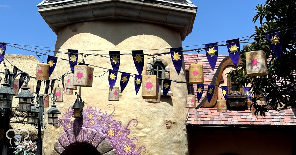 Rapunzel's Tower where you can find the lanterns and Rapunzel bathroom.