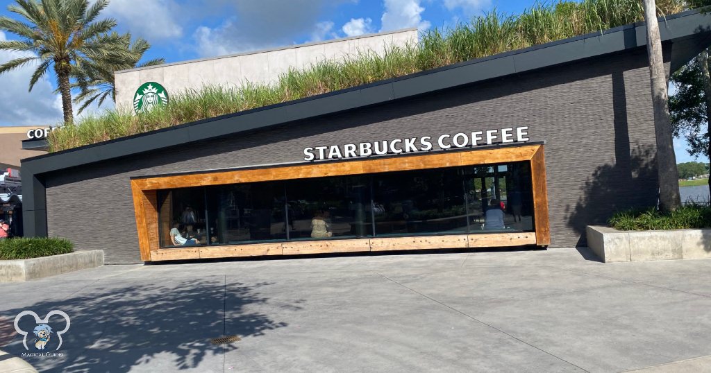 One of two Starbucks at Disney Springs. Pictured is the West Side location.