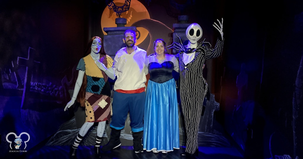 Meeting Jack Skellington and Sally was a lot of fun, but took a lot of time from getting candy at Mickey's Not-So-Scary Halloween Party 