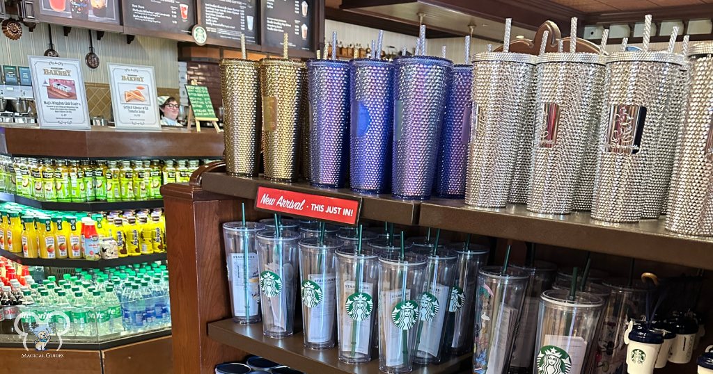Walt Disney World Geometric Starbucks® Tumbler with Straw - DVC and annual passholders can get a discount on merchandise at Starbucks at Disney World