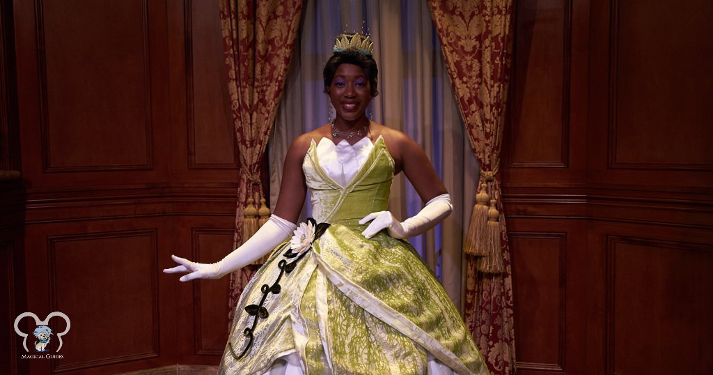 Princess Tiana character meet and greet at Magic Kingdom